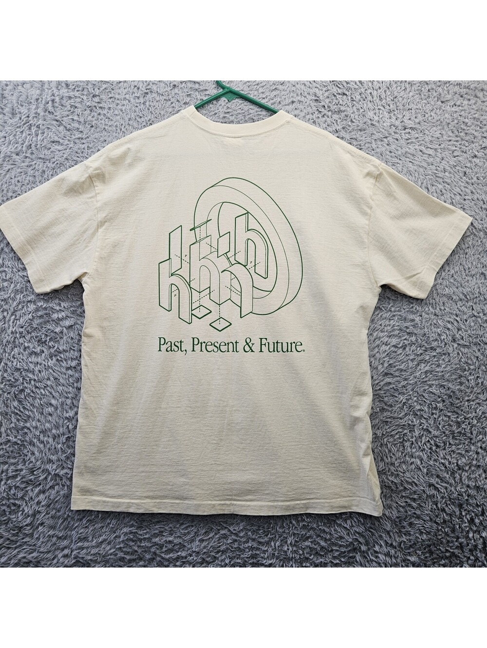 HIDDEN NYC T Shirt Men XL Past Present Future Beige Heavy Cotton Streetwear *Pin